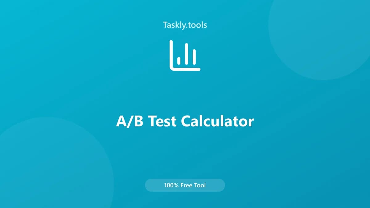 A/B Test Calculator — Free Online Mathematical Tool