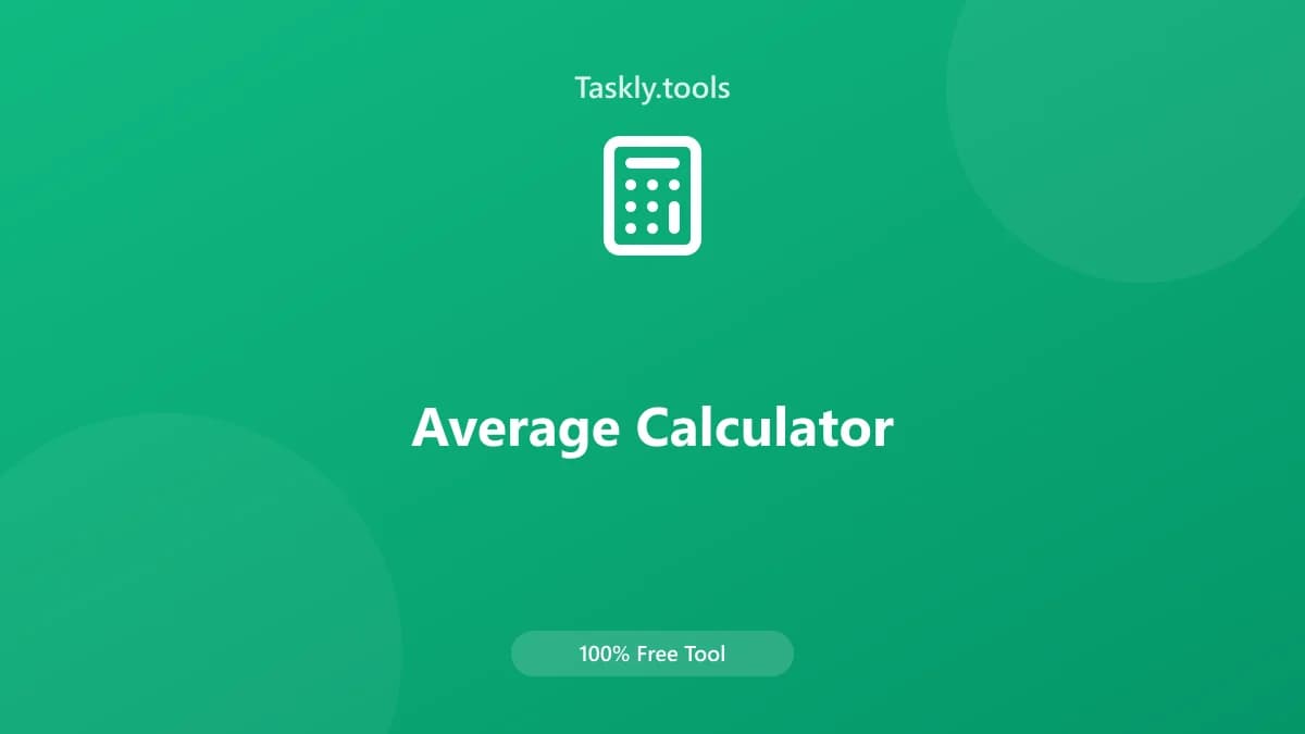 Average Calculator — Free Online Financial Tool