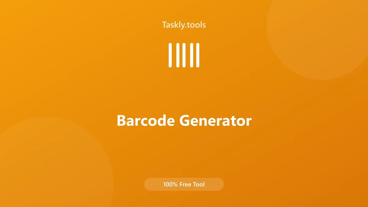 Barcode Generator — Free Online Utility Tool