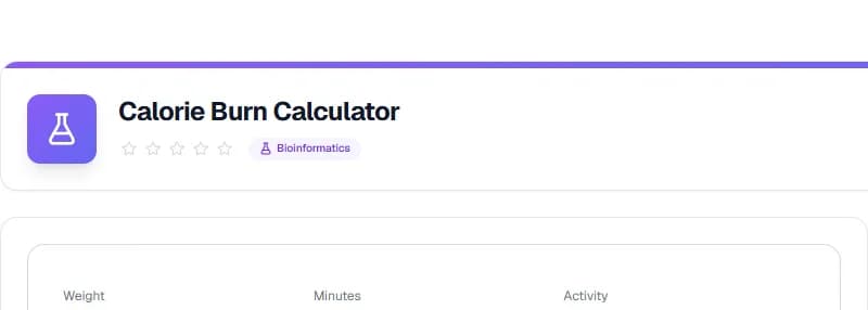 Calorie Burn Calculator — Free Online Health and fitness Tool