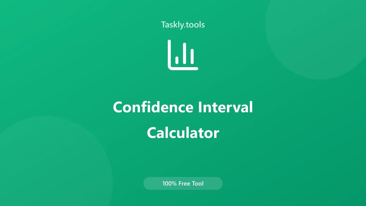 Confidence Interval Calculator — أداة المالية مجانية أونلاين