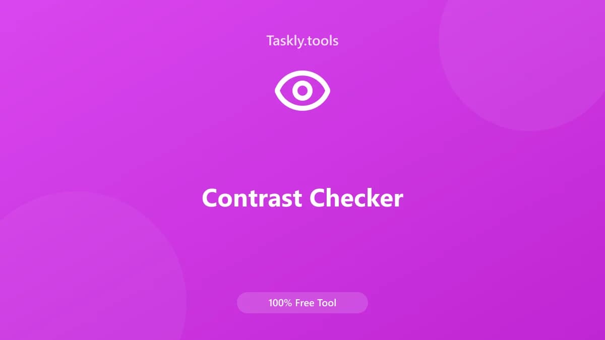 Contrast Checker — أداة التصميم مجانية أونلاين