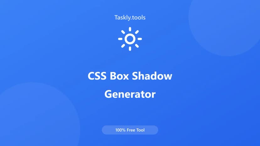 CSS Box Shadow Generator — Free Online Developer Tool
