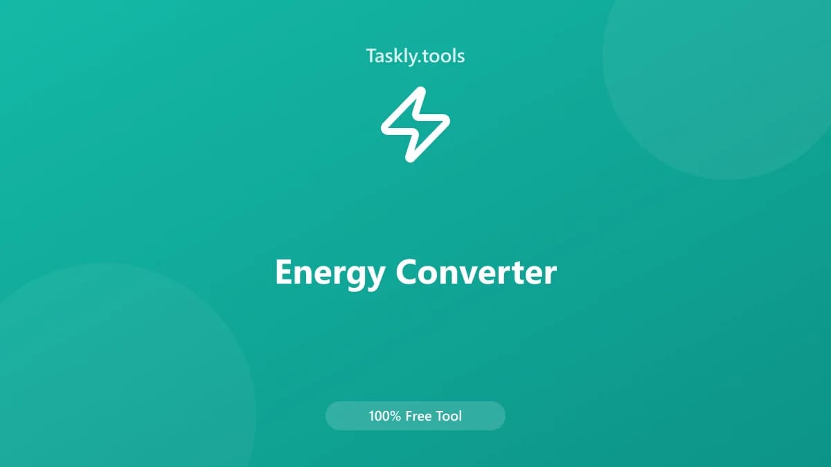 Energy Converter — Free Online Conversion Tool