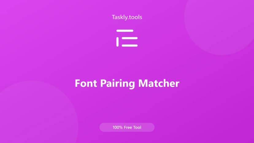 Font Pairing Matcher — Free Online Design Tool
