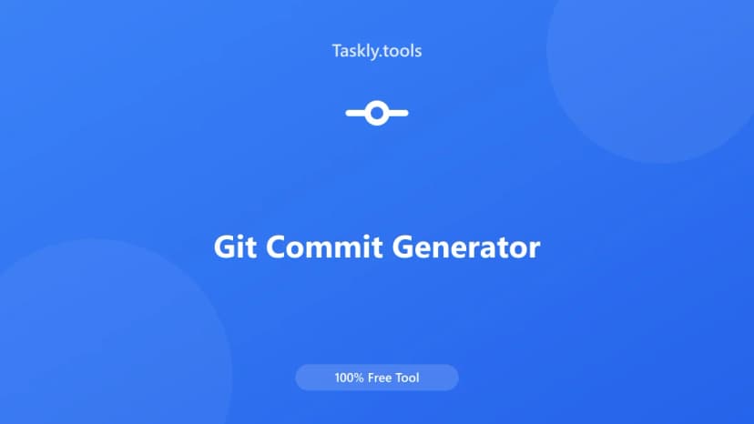 Git Commit Generator — Free Online Developer Tool