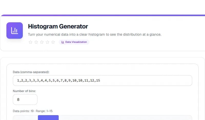 Histogram Generator — Free Online Tool