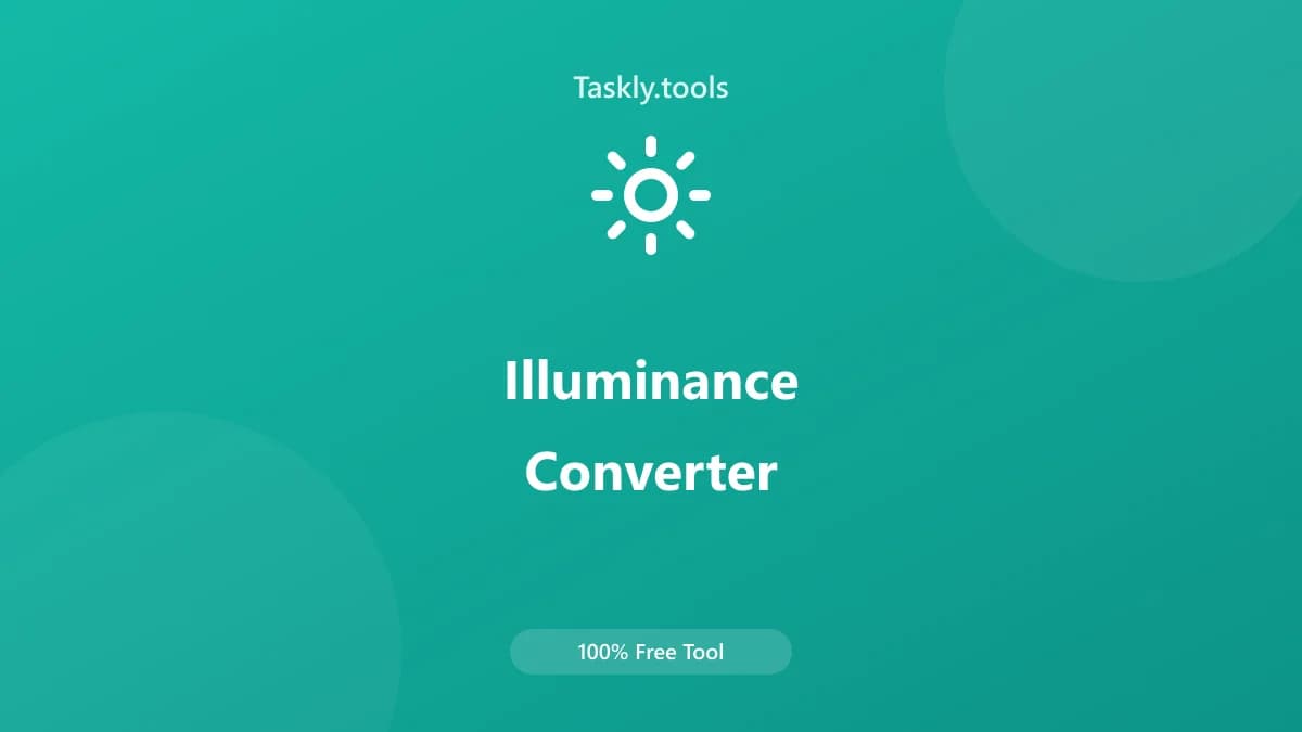 Illuminance Converter — أداة تحويل مجانية أونلاين