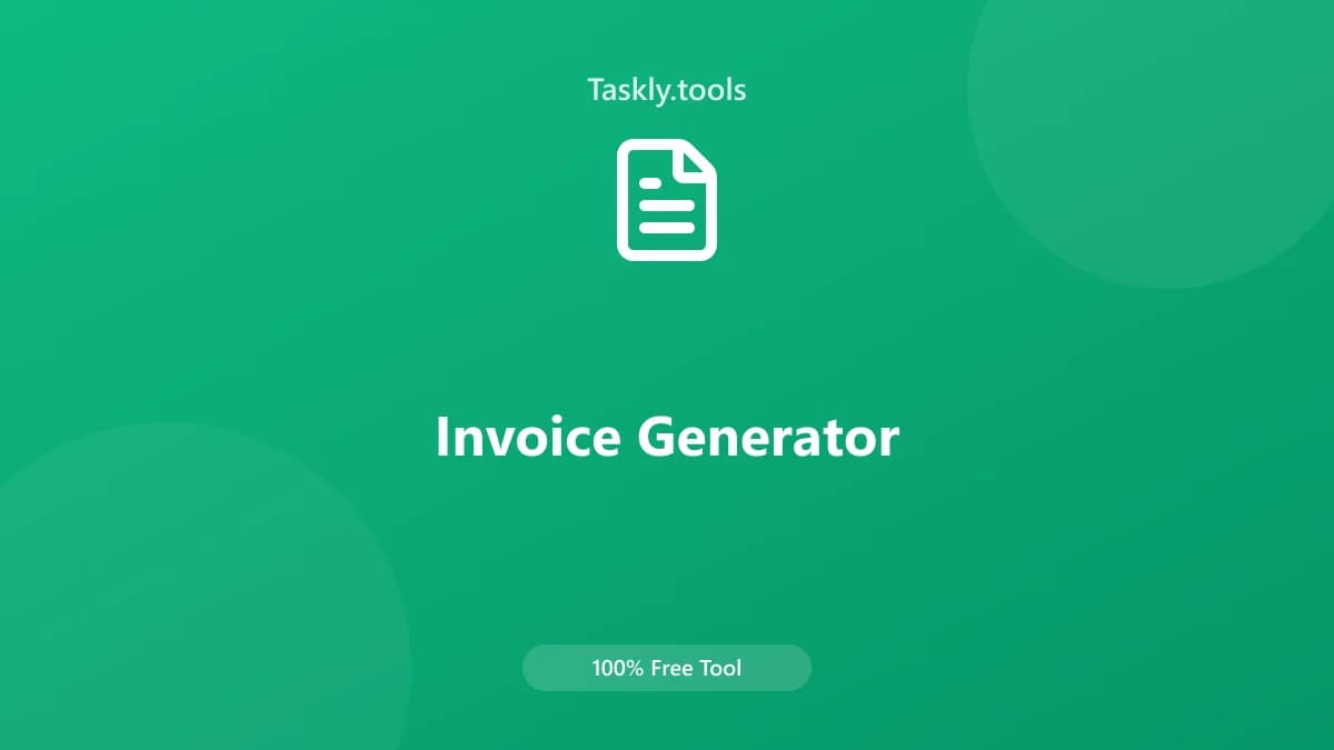 Invoice Generator — Free Online Financial Tool