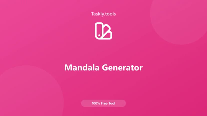 Mandala Generator — أداة الإبداعية مجانية أونلاين