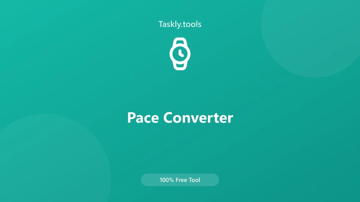 Pace Converter — Free Online Conversion Tool