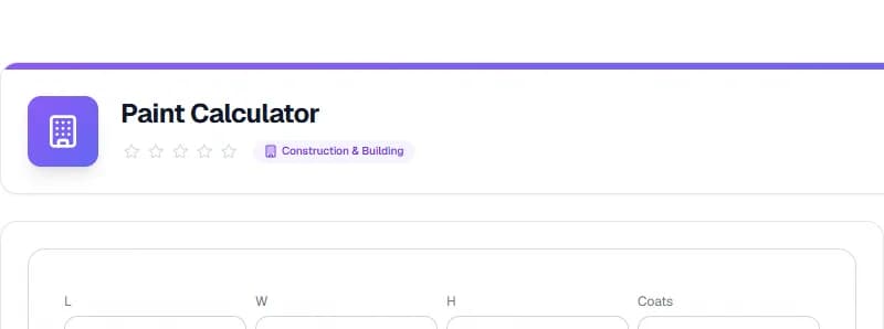 Paint Calculator — Free Online Construction Tool