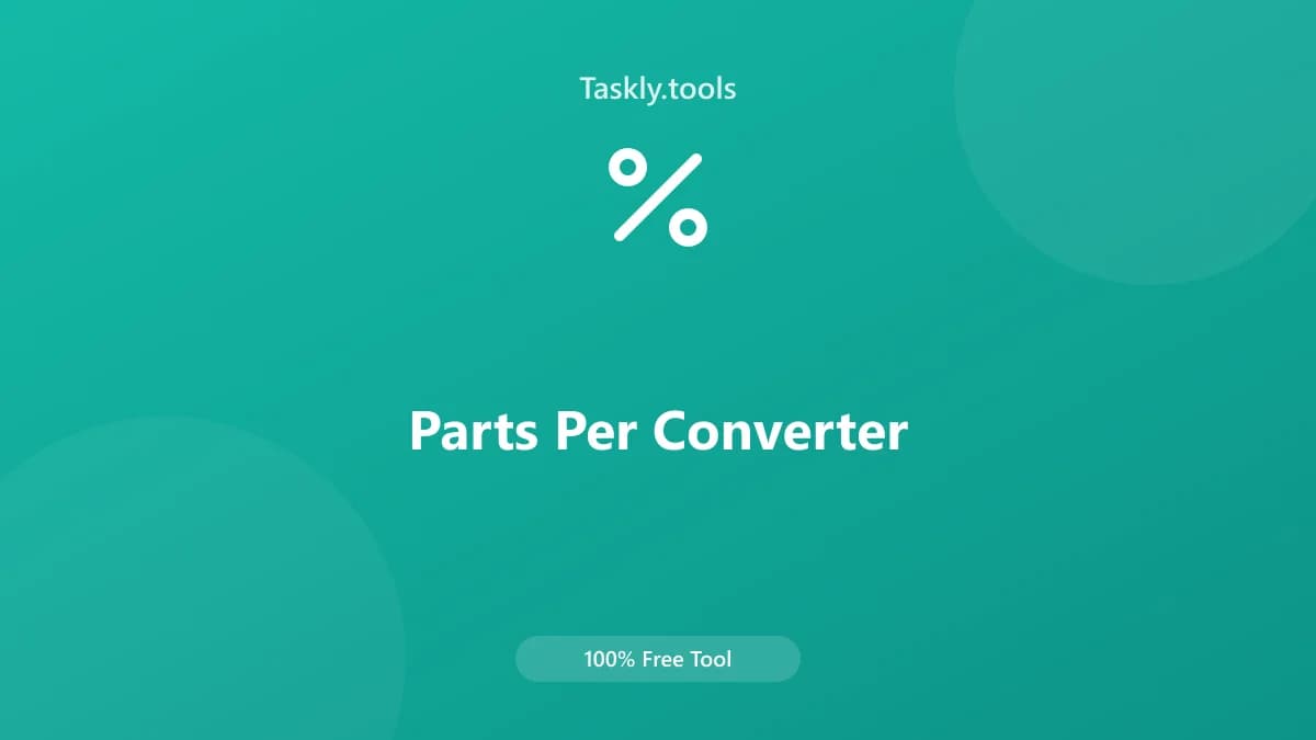 Parts Per Converter — Free Online Conversion Tool
