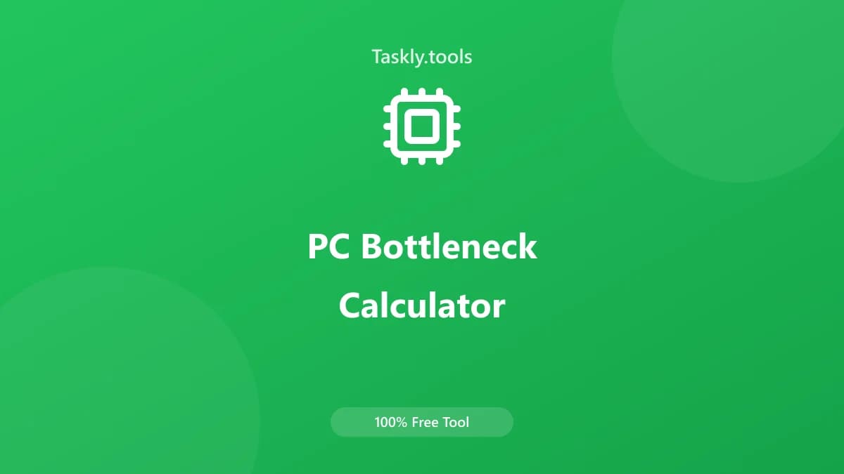 PC Bottleneck Calculator — أداة الألعاب مجانية أونلاين