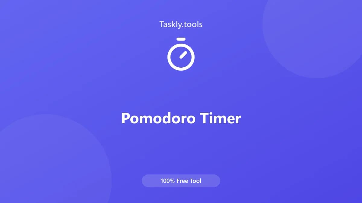 Pomodoro Timer — أداة اليومية مجانية أونلاين