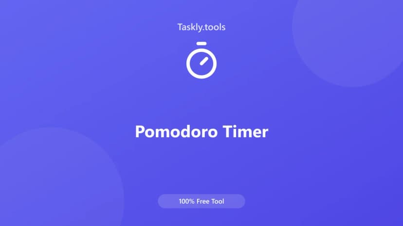 Pomodoro Timer — أداة اليومية مجانية أونلاين