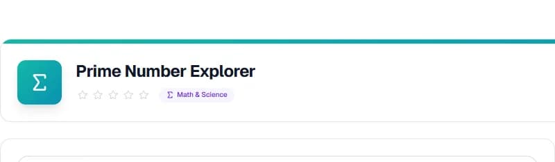 Prime Number Explorer — أداة الرياضية مجانية أونلاين