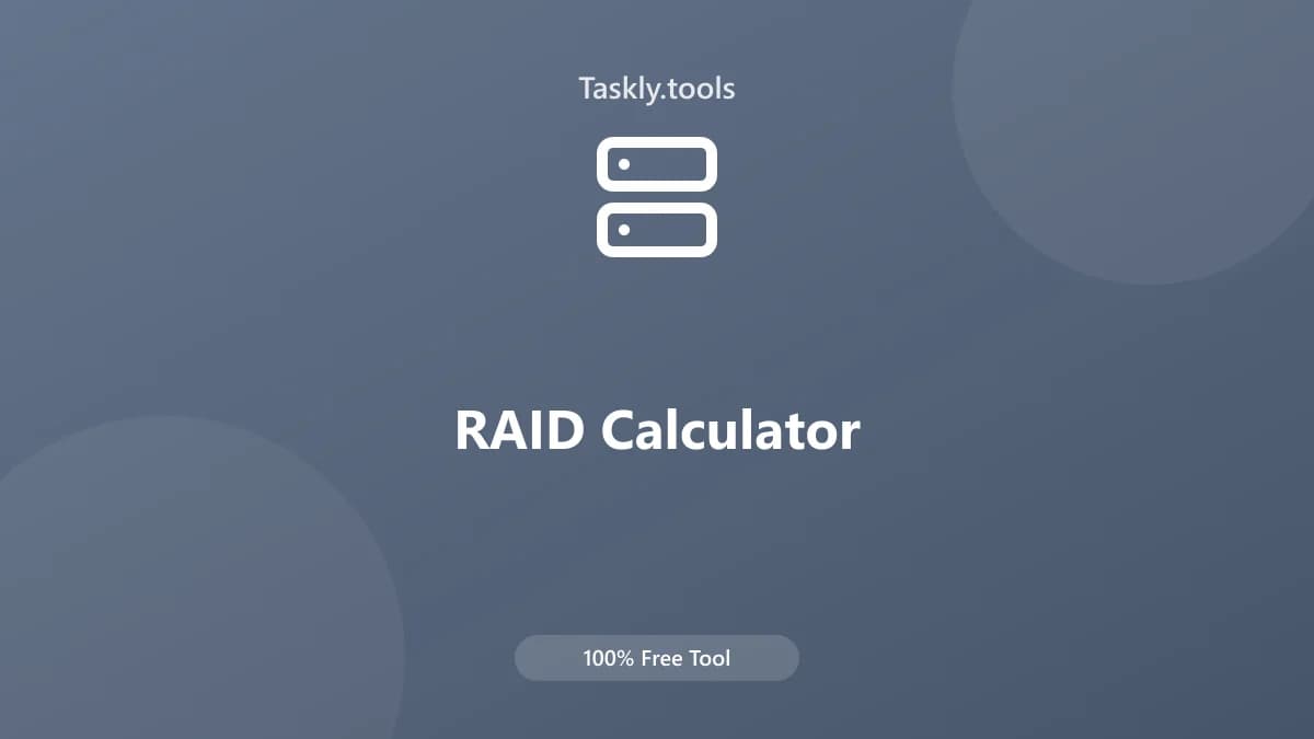 RAID Calculator — أداة ديف أوبس مجانية أونلاين