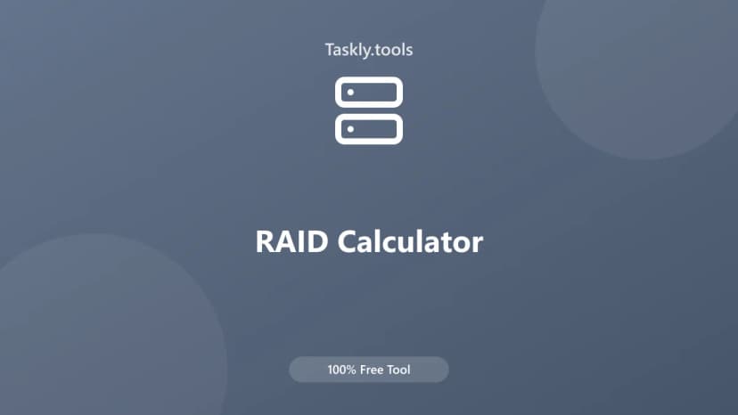 RAID Calculator — أداة ديف أوبس مجانية أونلاين