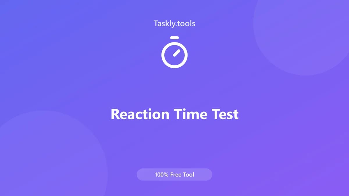 Reaction Time Test — Free Online Psychology Tool