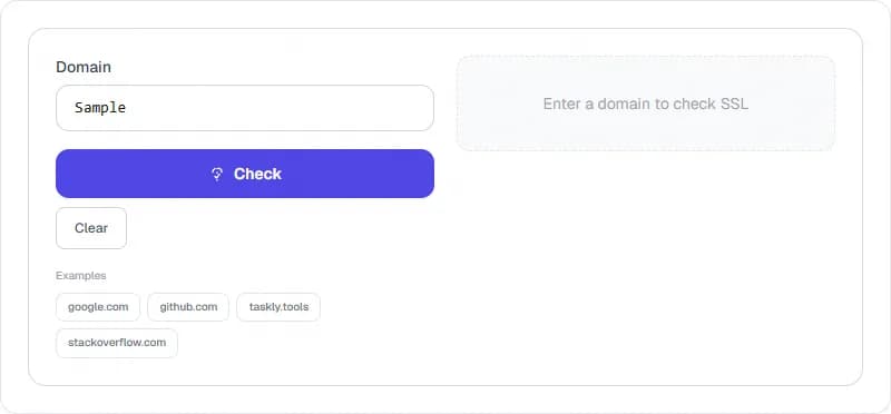 SSL Certificate Checker — أداة إدارة المواقع مجانية أونلاين