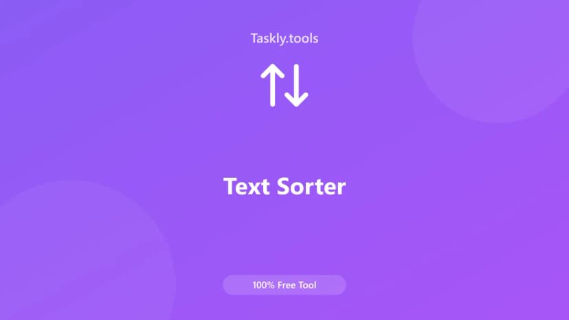 Text Sorter — Free Online Text and content Tool