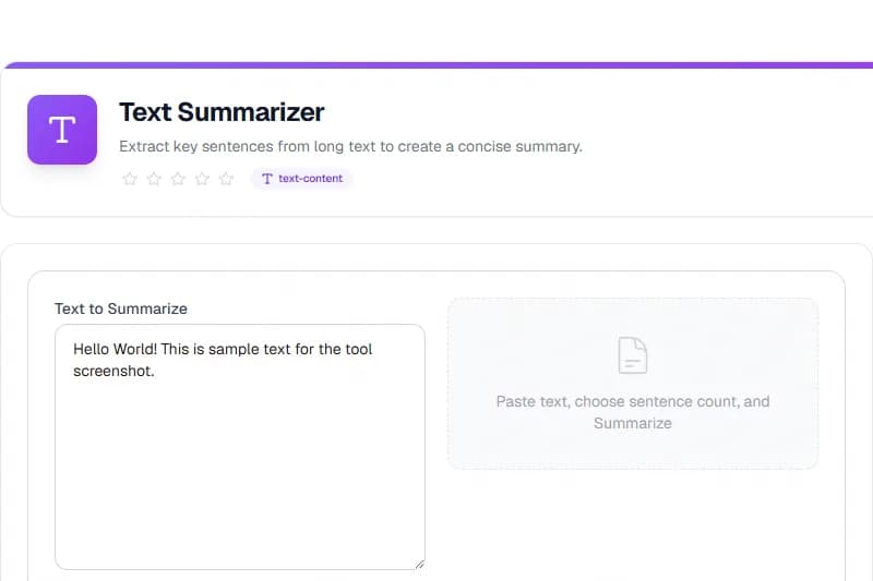 Text Summarizer — Free Online Text and content Tool