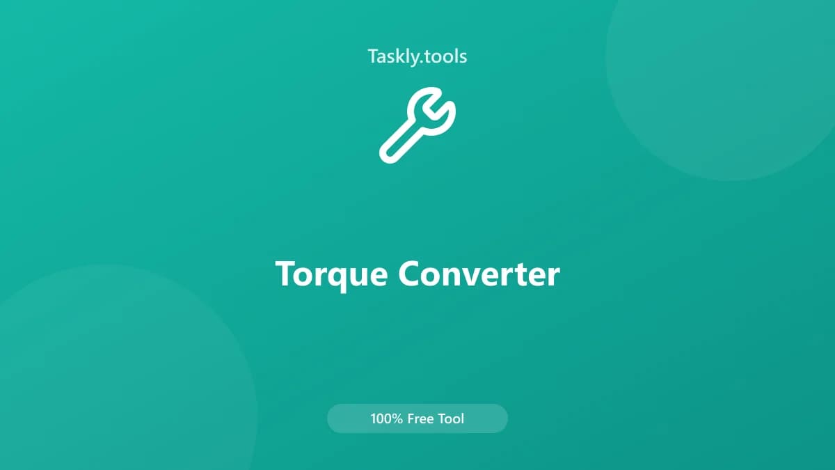Torque Converter — Free Online Conversion Tool