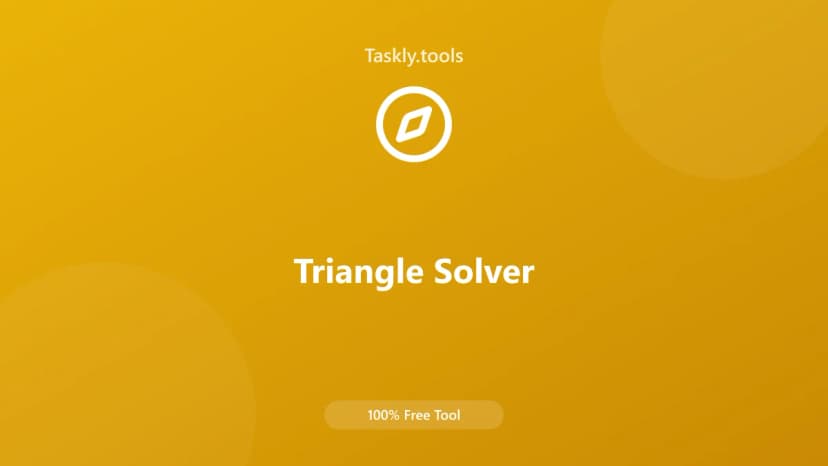 Triangle Solver — أداة البناء مجانية أونلاين