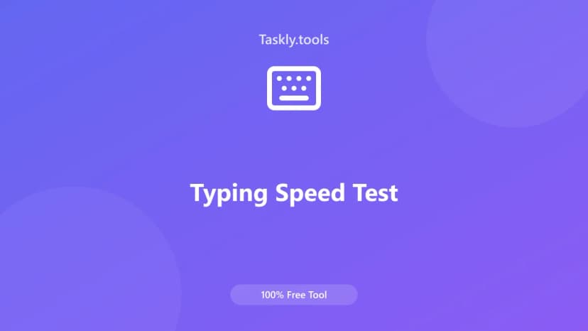 Typing Speed Test — أداة علم النفس مجانية أونلاين