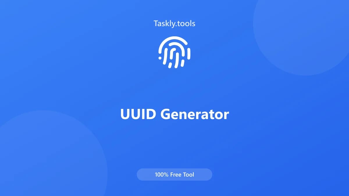 UUID Generator — Free Online Developer Tool