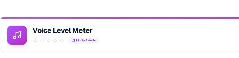 Voice Level Meter — Free Online Media Tool
