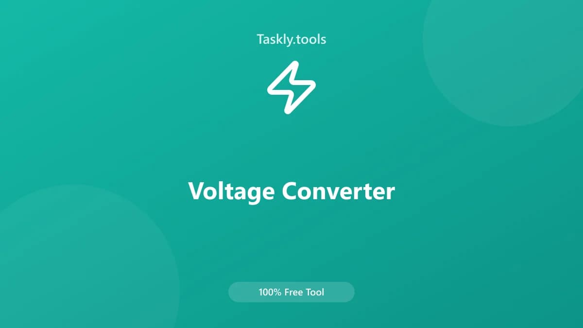 Voltage Converter — Free Online Conversion Tool