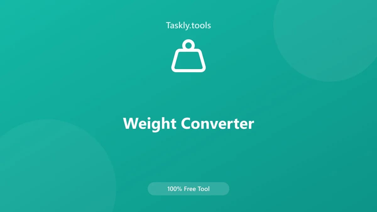 Weight Converter — أداة تحويل مجانية أونلاين