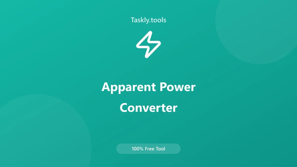 Apparent Power Converter — أداة تحويل مجانية أونلاين