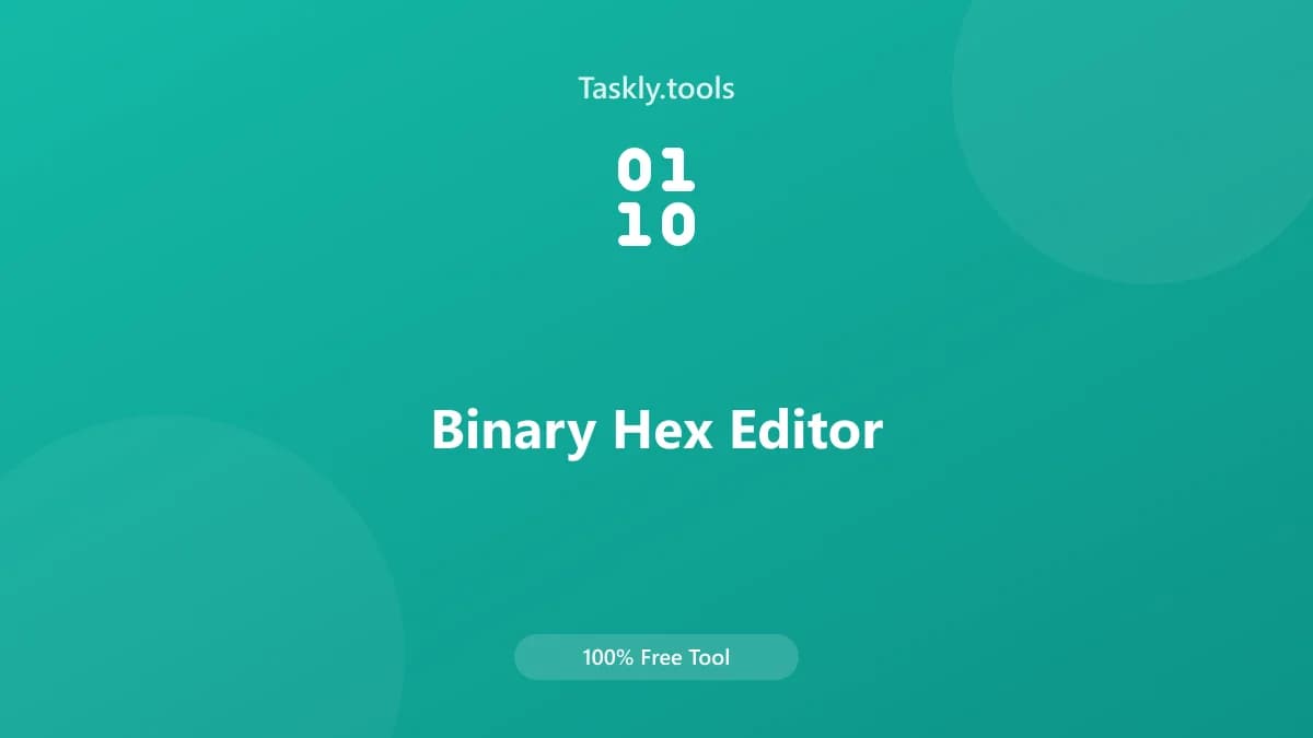 Binary Hex Editor — Free Online Conversion Tool