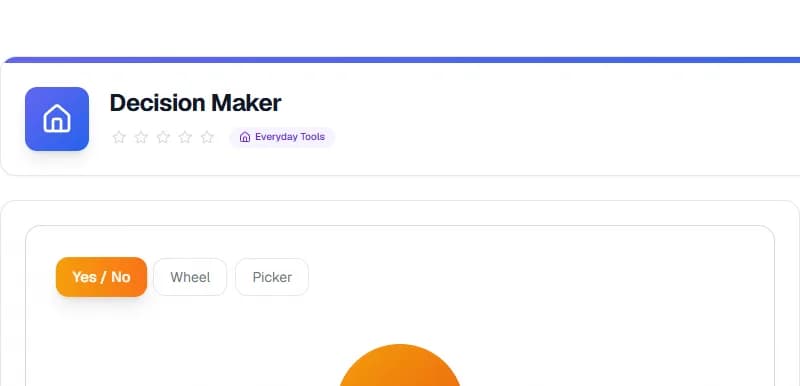 Decision Maker — أداة اليومية مجانية أونلاين