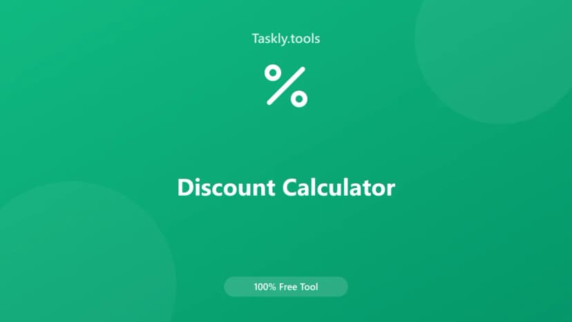 Discount Calculator — أداة المالية مجانية أونلاين