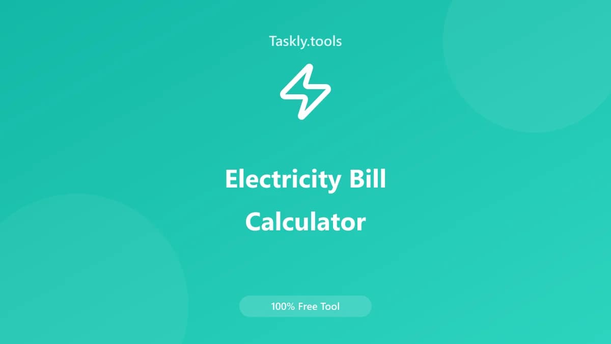 Electricity Bill Calculator — Free Online Lifestyle Tool