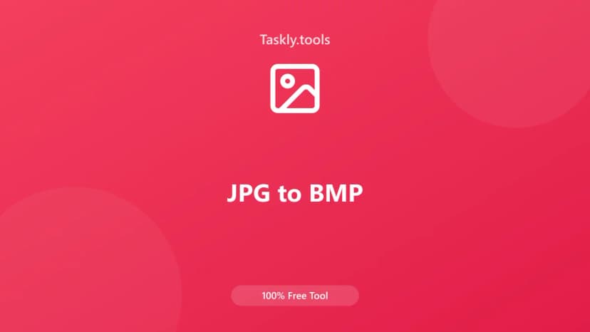 JPG to BMP — أداة معالجة الصور مجانية أونلاين