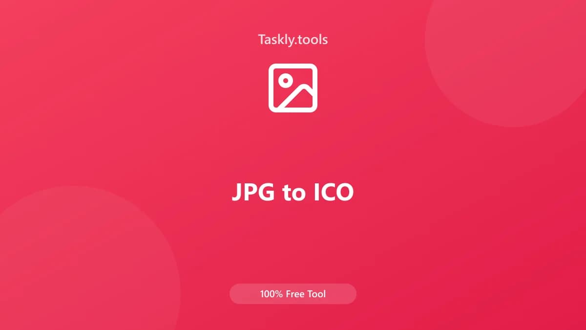 JPG to ICO — أداة معالجة الصور مجانية أونلاين