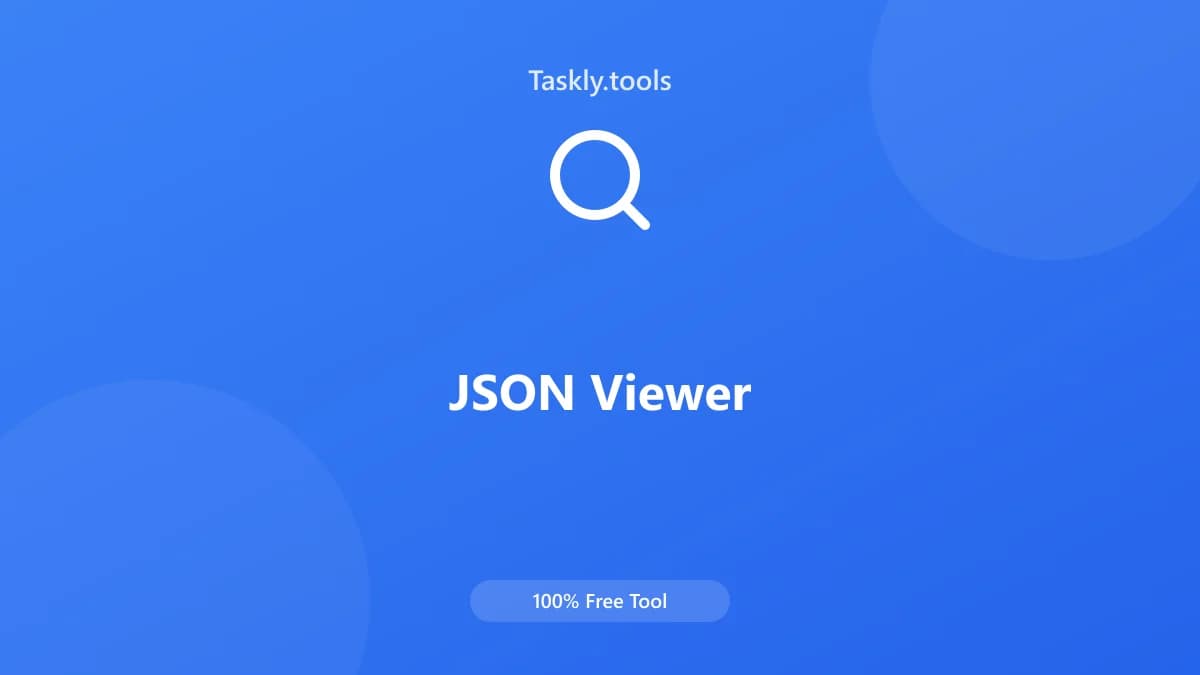 JSON Viewer — Free Online Developer Tool