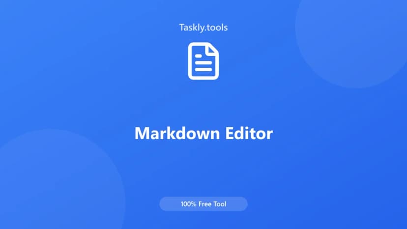 Markdown Editor — أداة المطورين مجانية أونلاين