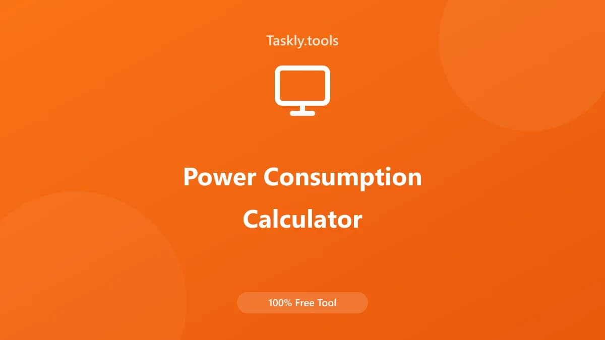 Power Consumption Calculator — Free Online Engineering Tool