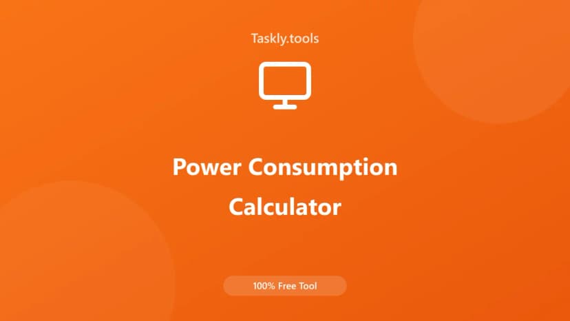 Power Consumption Calculator — Free Online Engineering Tool