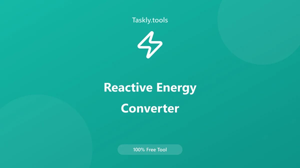 Reactive Energy Converter — Free Online Conversion Tool