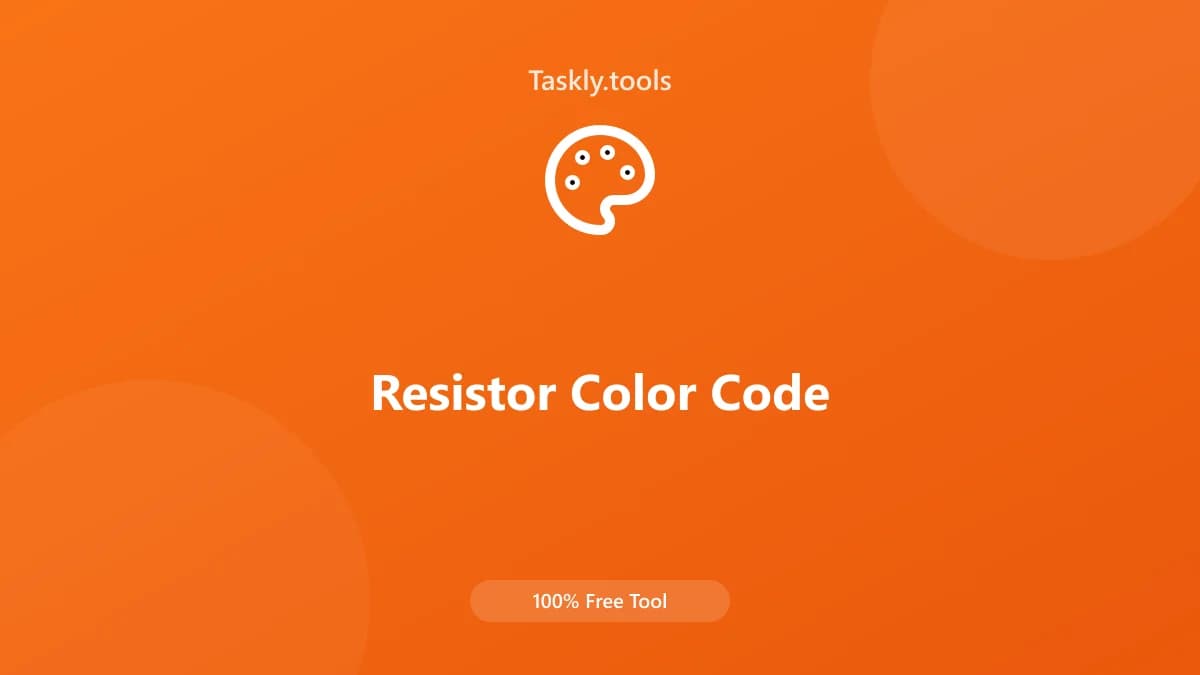 Resistor Color Code — أداة الهندسية مجانية أونلاين
