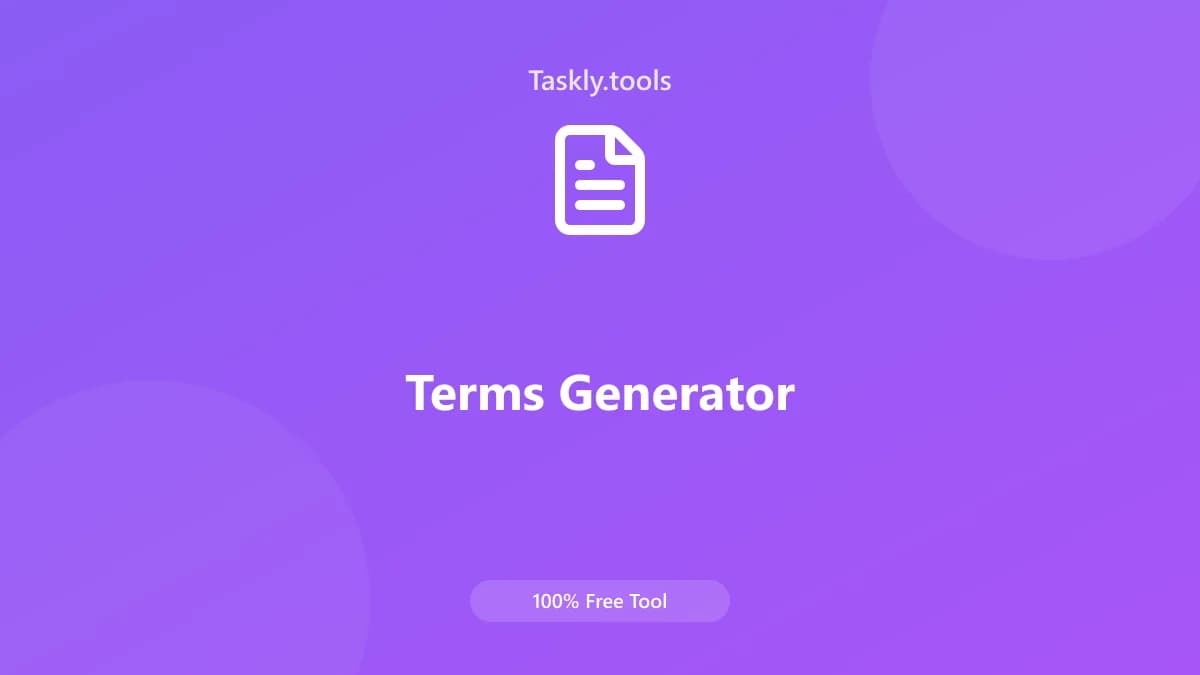 Terms Generator — أداة النصوص والمحتوى مجانية أونلاين
