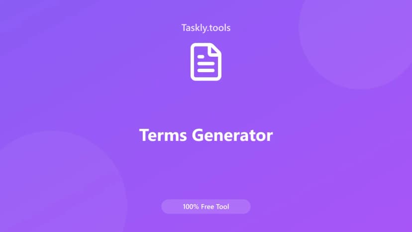 Terms Generator — أداة النصوص والمحتوى مجانية أونلاين