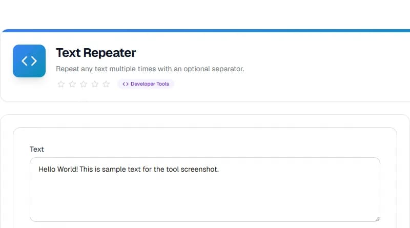 Text Repeater — Free Online Text and content Tool